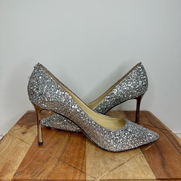 Silver glitter jimmy choo pumps, worn once - Picture 4 of 6